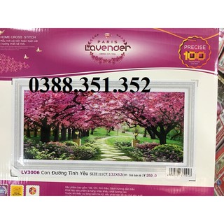 Tranh thêu chữ thập Con Đường Tình Yêu LV3006 132*62cm
