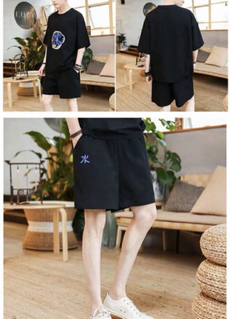 FREESHIP 50K - Đồ Bộ Đùi In Chữ Nho From Rộng Năm, Nữ Unisex | BigBuy360 - bigbuy360.vn