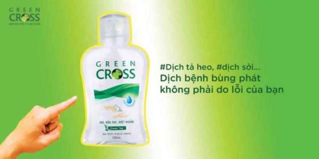 Dung Dịch Nước Rửa Tay Khô Green cross Hương trà xanh 250ml