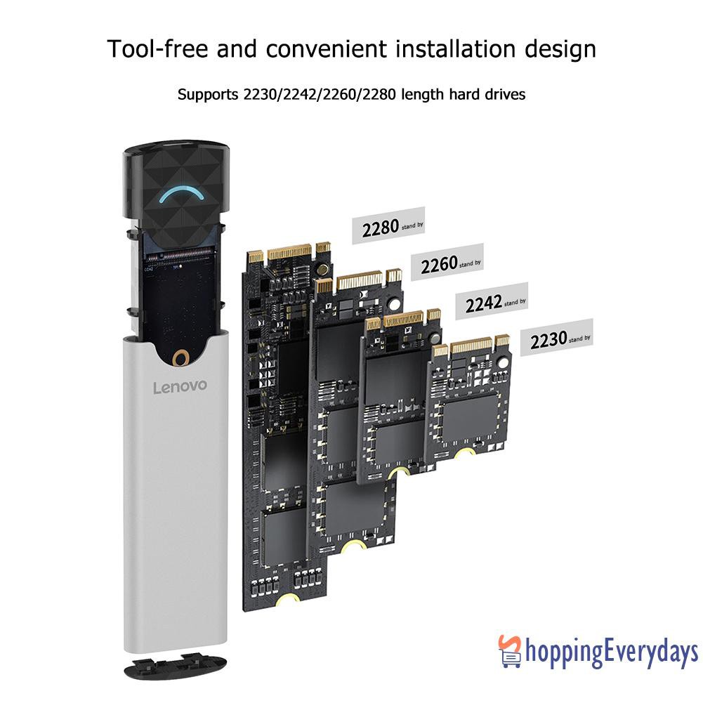 Hộp Đựng Ổ Cứng Ssd Lenovo M-01 M.2 Sata3.0 Ngff B Key To Usb 3.1 Type C | BigBuy360 - bigbuy360.vn