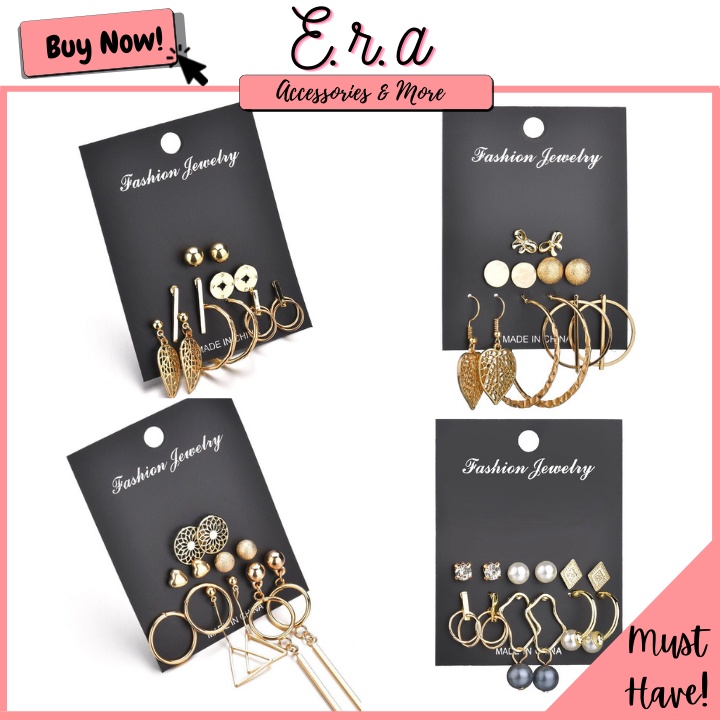 Set Bông Tai Boho 2 Cho Nữ Cao Cấp ERASHOP 074682 - Sang Trọng, Vintage, Siêu Rẻ Đẹp