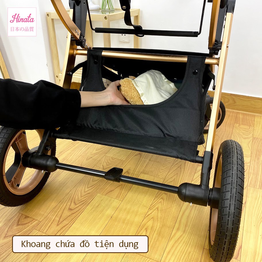 Xe đẩy nôi di động XD09 - 2 chiều đẩy thuận tiện - Điều chỉnh 3 tư thế - Thương hiệu Hinata Nhật Bản