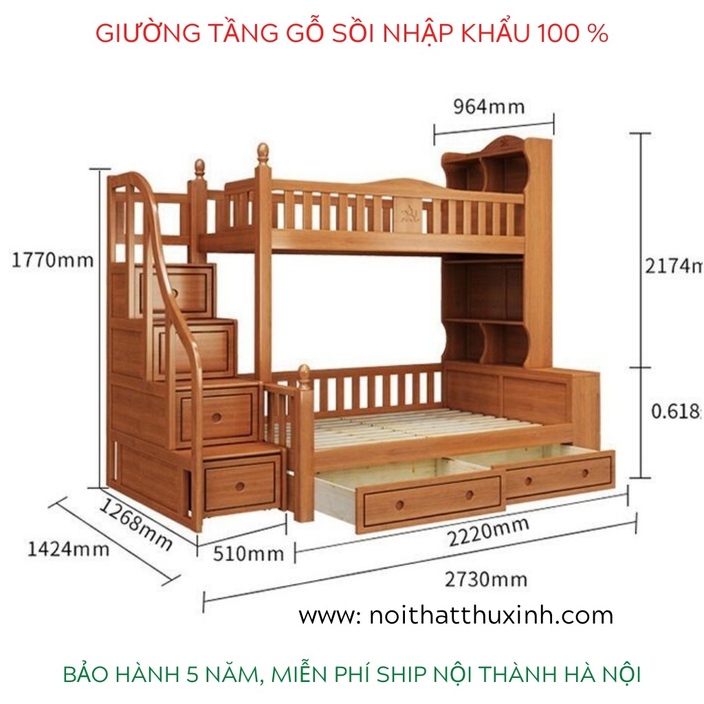 Giường ba tầng cho người lớn và trẻ em giường hai tầng đẹp