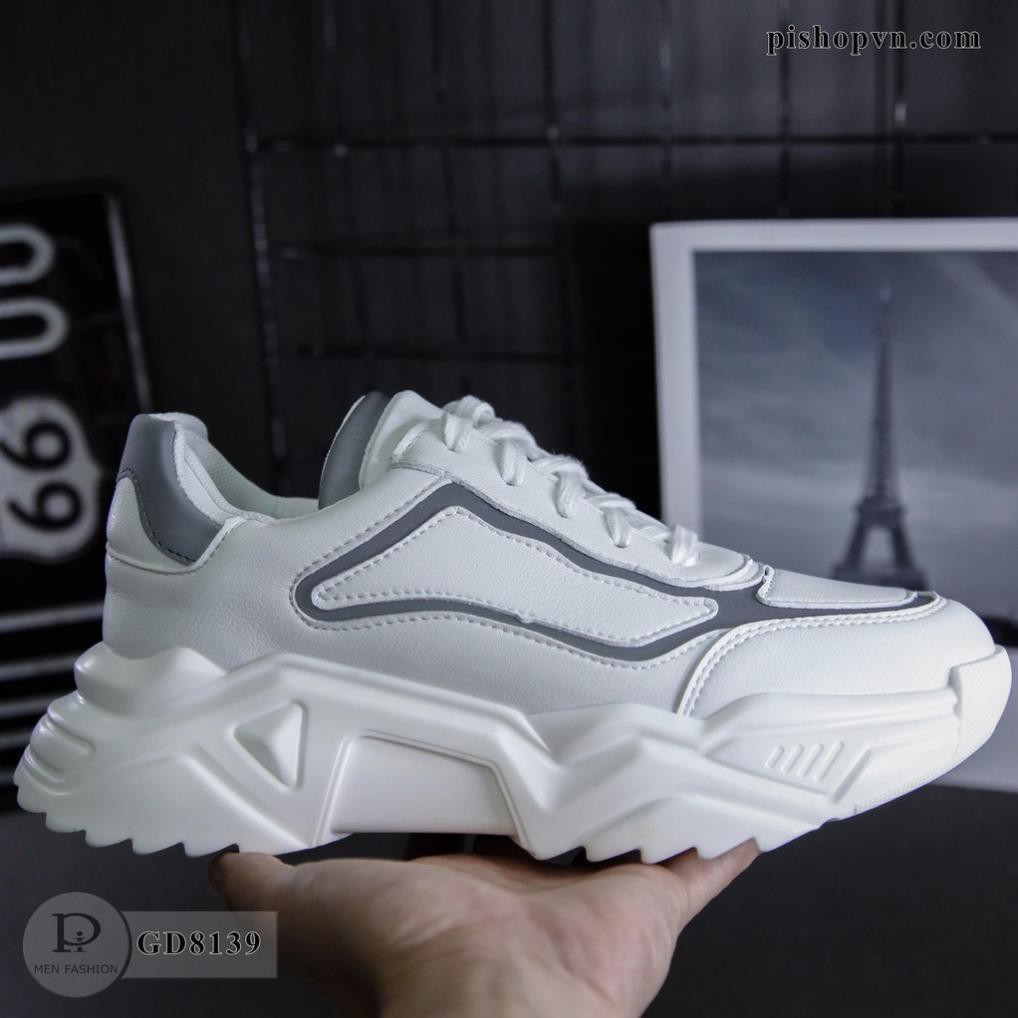 Giày nam sneaker đế tăng chiều cao có viền phản quang đẹp thời trang cao cấp GD8139 | BigBuy360 - bigbuy360.vn