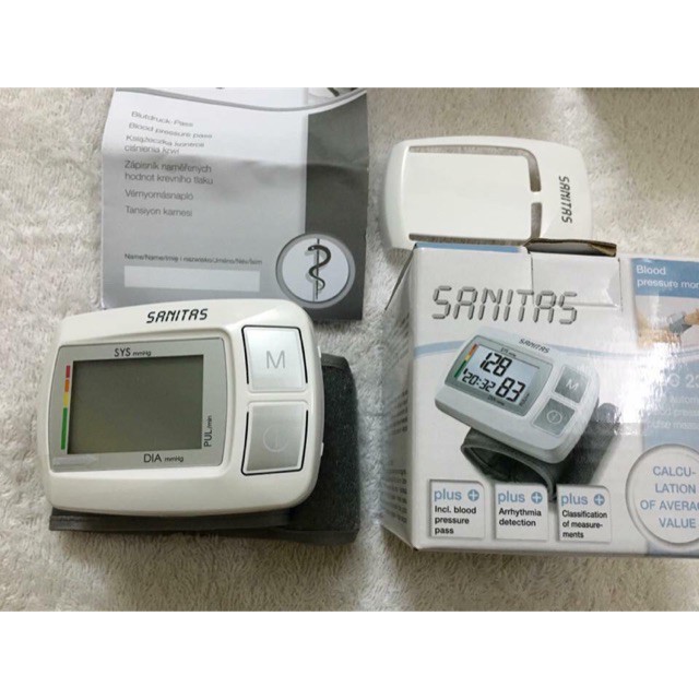 (CHÍNH HÃNG ) ( HÀNG XÁCH TAY ĐỨC )✔️Máy đo huyết áp cổ tay điện tử tự động Sanitas SBC 23