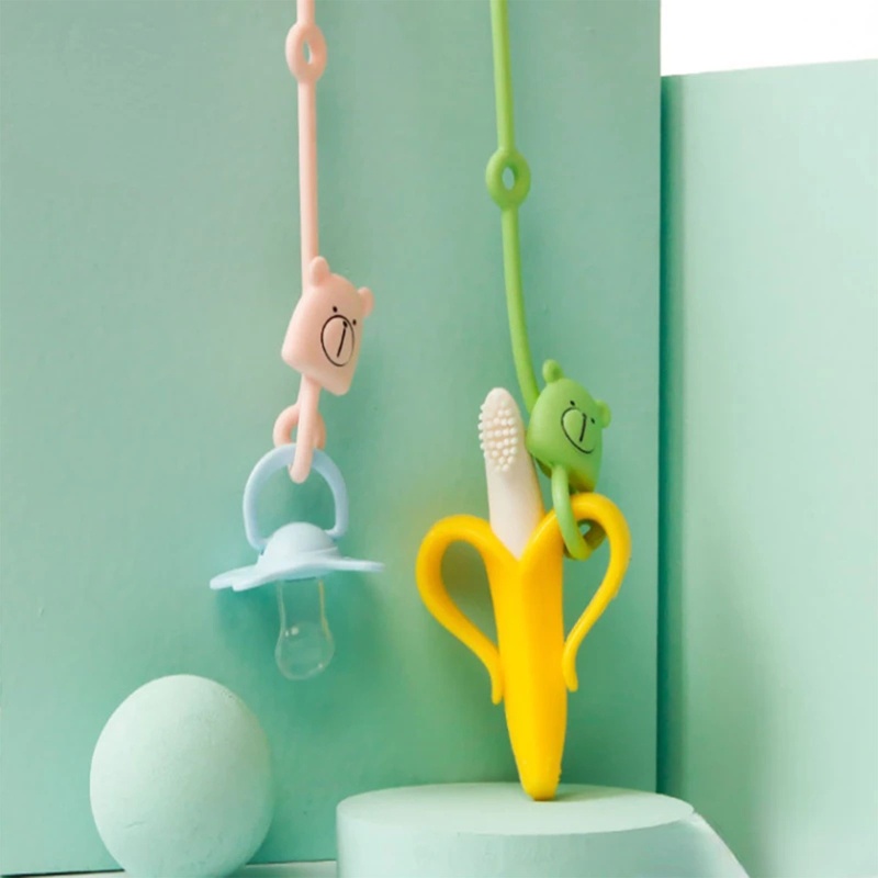 Dây Đeo Núm Vú Giả Bằng Silicone An Toàn Chống Thất Lạc Dễ Điều Chỉnh Cho Bé