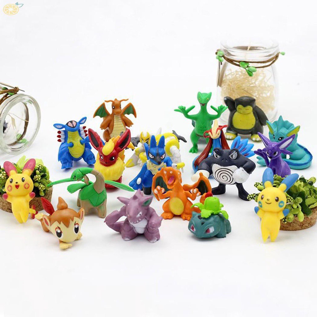 Bộ 24 Mô Hình Pokemon Kích Thước 2-3cm Bằng Nhựa ABS Dùng Để Trang Trí Bàn Làm Việc