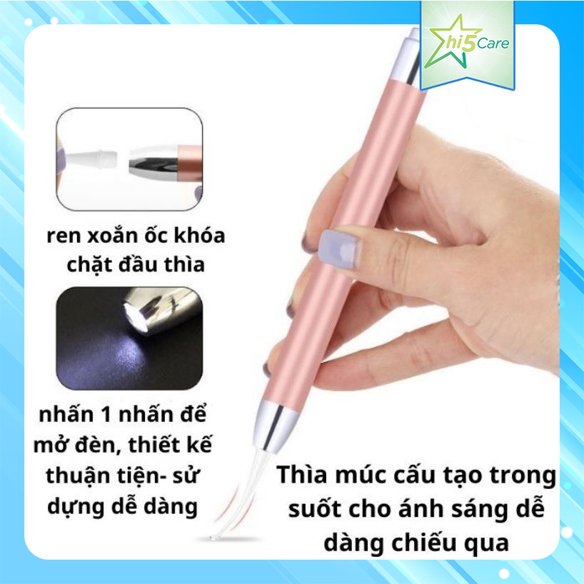 Bộ lấy ráy tai, dụng cụ lấy ráy tai 7 món có đèn soi bên trong tai
