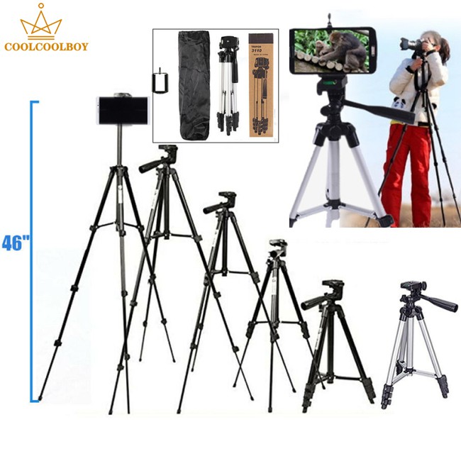 46" Professional Camera Tripod Stand for iPhone/Samsung Holder Cell Mount