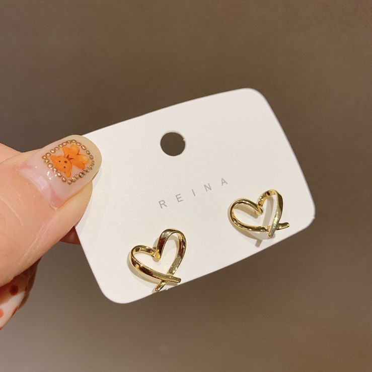 Bông Tai Hình Trái Tim Đơn Giản / Khuyên tai