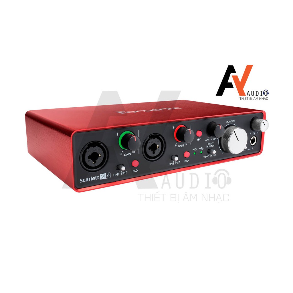 Focusrite Scarlett 2i4 (2nd Gen) thiết bị nghe nhạc và thu âm chuyên nghiệp