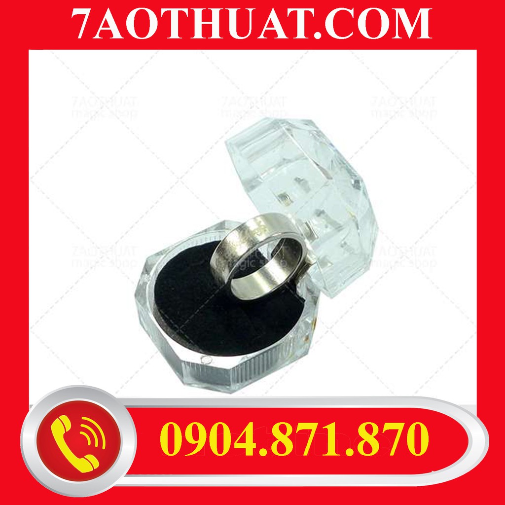 Đồ chơi ảo thuật nhẫn : PK ring hoa văn bạc + Video hướng dẫn miễn phí