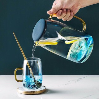 Combo bộ bình thủy tinh Ocean xanh đại dương cao cấp