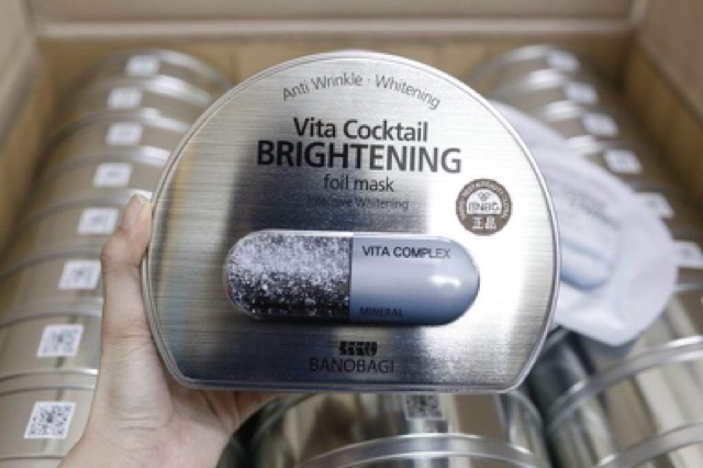 Mặt Nạ Miếng Giấy Bạc Banobagi Vita Cocktail Foil Mask Hàn Quốc - Ly Cocktail Vitamin Cải Tiến Nhiều Dưỡng Chất Hơn