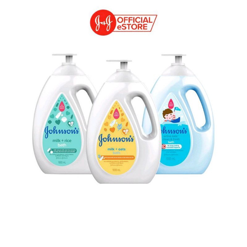 Sữa tắm Johnson's Baby chứa sữa và gạo/sữa và yến mạch/Thơm mát năng động 1000ml/500ml/200ml