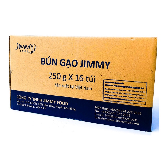 - THÙNG 16 GÓI - BÚN GẠO JIMMY 250 GRAM