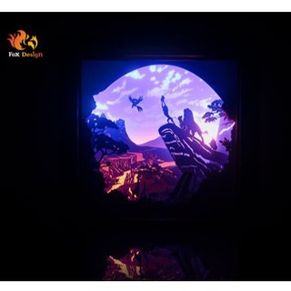 Đèn giấy nghệ thuật - Vua Sư Tử - Lion King (Kirigami lightbox)
