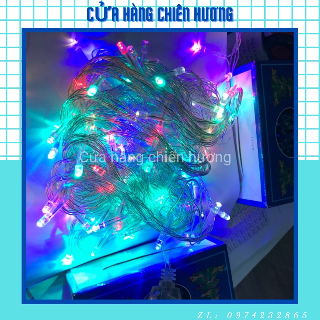 Dây Đèn Led Trang Trí Dài 10 Mét Cắm Điện Có Chế Độ Nháy