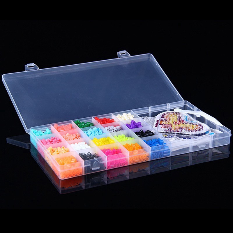💥HÀNG CÓ SẴN💥 Trọn Bộ Hộp 2000 Hạt Nhựa Perler Beads Hama Beads Hạt Màu Kì Thú 5mm 20 màu 💥001559