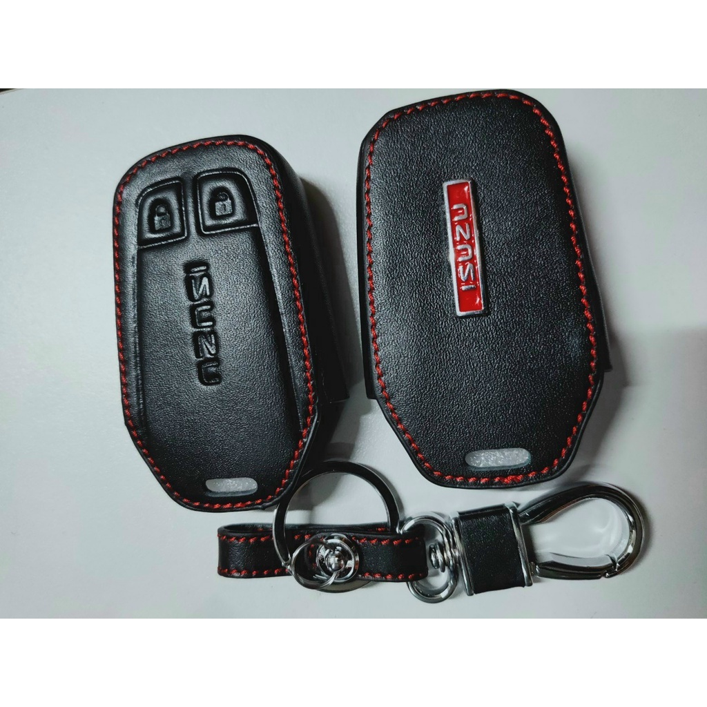 Bao Da Chìa Khóa Xe Isuzu (Da Thật) Logo 3D