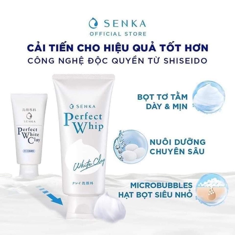 Sữa rửa mặt Senka Perfect Whip Nhật Bản