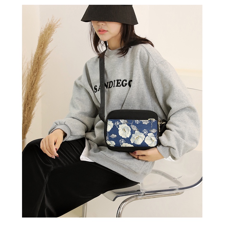 Túi Đeo Chéo Vuông Nhỏ Nhiều Ngăn Chống Nước Thời Trang Phong Cách Mới