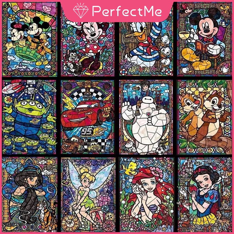 Bộ Tranh Đính Đá 5D Tự Làm 30x40cm Hình Nhân Vật Hoạt Hình Disney Độc Đáo
