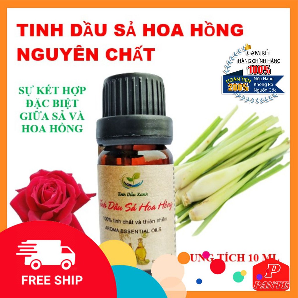 Tinh Dầu Sả Hoa Hồng Nguyên Chất 10ml