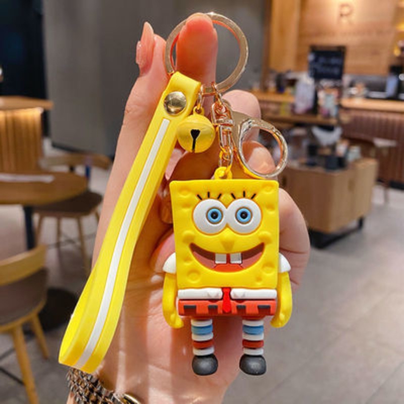 SpongeBob SquarePants sáng tạo móc khóa dễ thương móc khóa phụ kiện thời trang