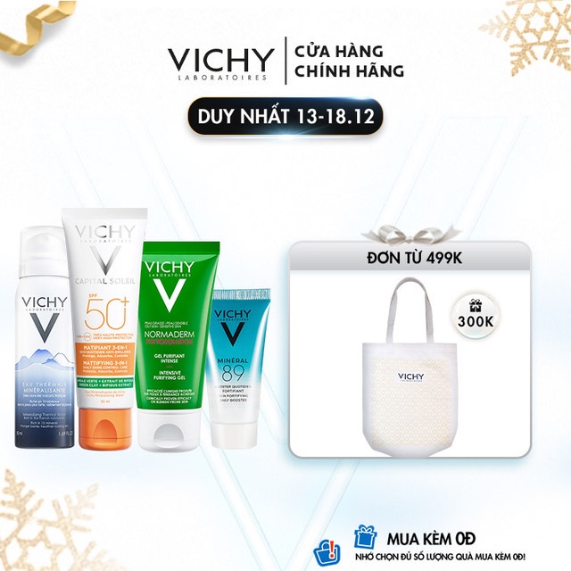 Bộ sản phẩm chăm sóc & bảo vệ da dầu mụn VICHY Capital Soleil Mattifying