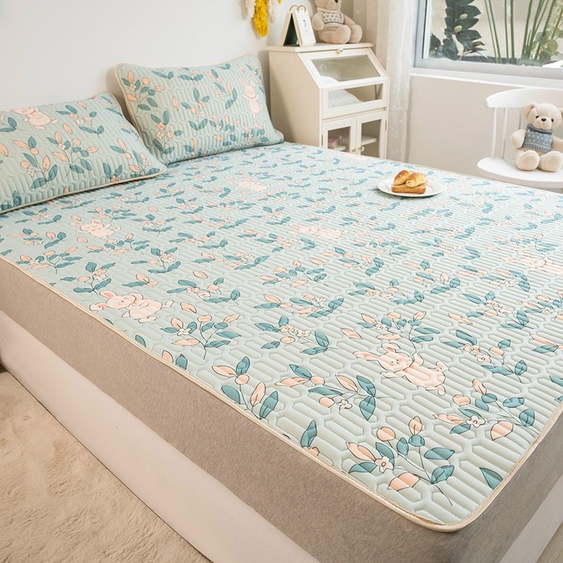 CHIẾU ĐIỀU HOÀ CAO SU NON HOA LÁ CỦA NHÀ ANHDUONG BEDDING