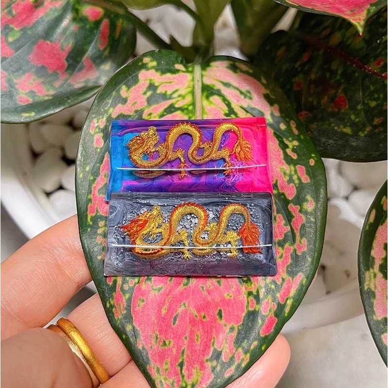 Keycap rồng vàng 🐉 2,25u Enter, Shift trái profile OEM - Keycap Dragon trang trí bàn phím