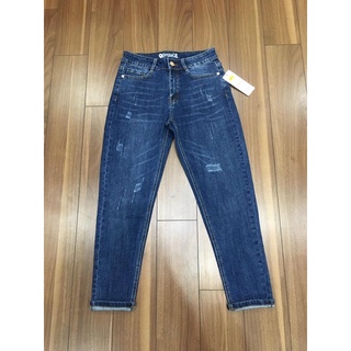 Quần jeans baggy 9 tấc co giãn xuất khẩu