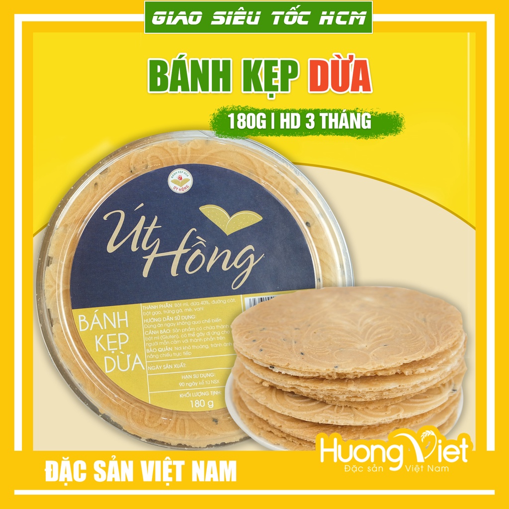 Bánh kẹp dừa nướng Út Hồng, bánh xốp giòn đặc sản Tây Ninh, đồ ăn vặt miền Nam mê luôn ngay lần đầu thưởng thức