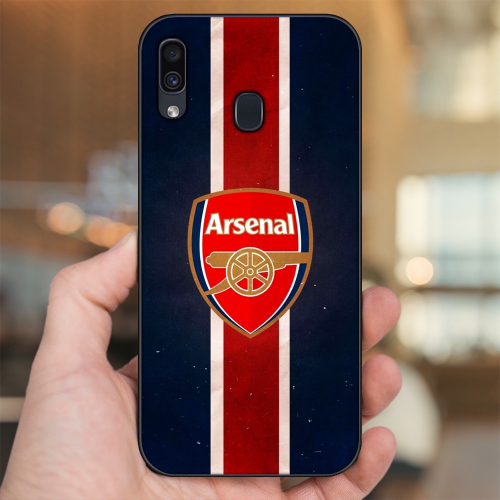 Ốp lưng Samsung A20, A30, A40, M20 viền đen in hình Arsenal FC