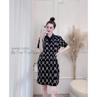 Váy xuông cổ bẻ