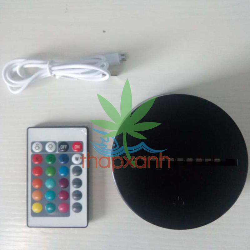 Đèn ngủ, Đèn trang trí Led 3D, Đèn ngủ 16 màu mini có điều khiển Tay Thả Tim