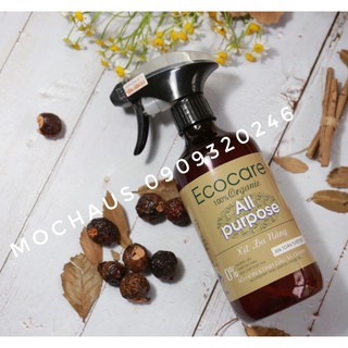 Chai xịt tẩy đa năng hữu cơ Bồ Hòn tinh dầu Sả Chanh 500ML thương hiệu Ecocare dạng vòi xịt