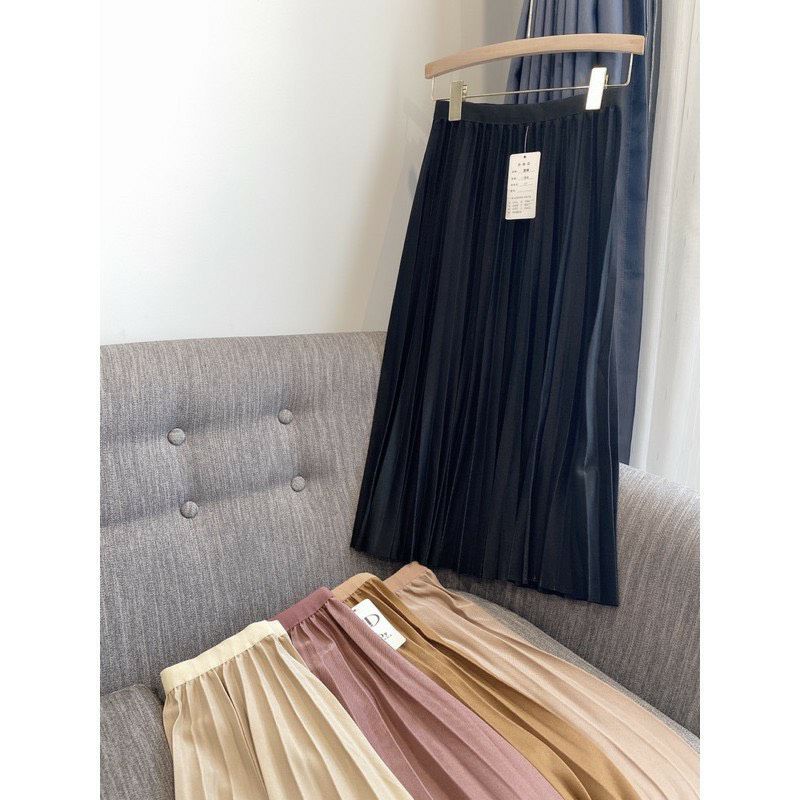 CHÂN VÁY XẾP LY DÀI 65cm! chân váy midi công sở