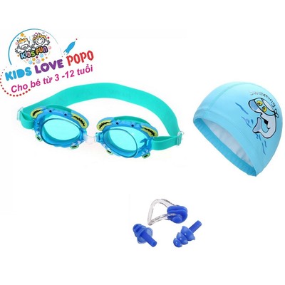 Bộ kính bơi trẻ em hình cua ngộ nghĩnh POPO chống tia UV, chống sương mờ
