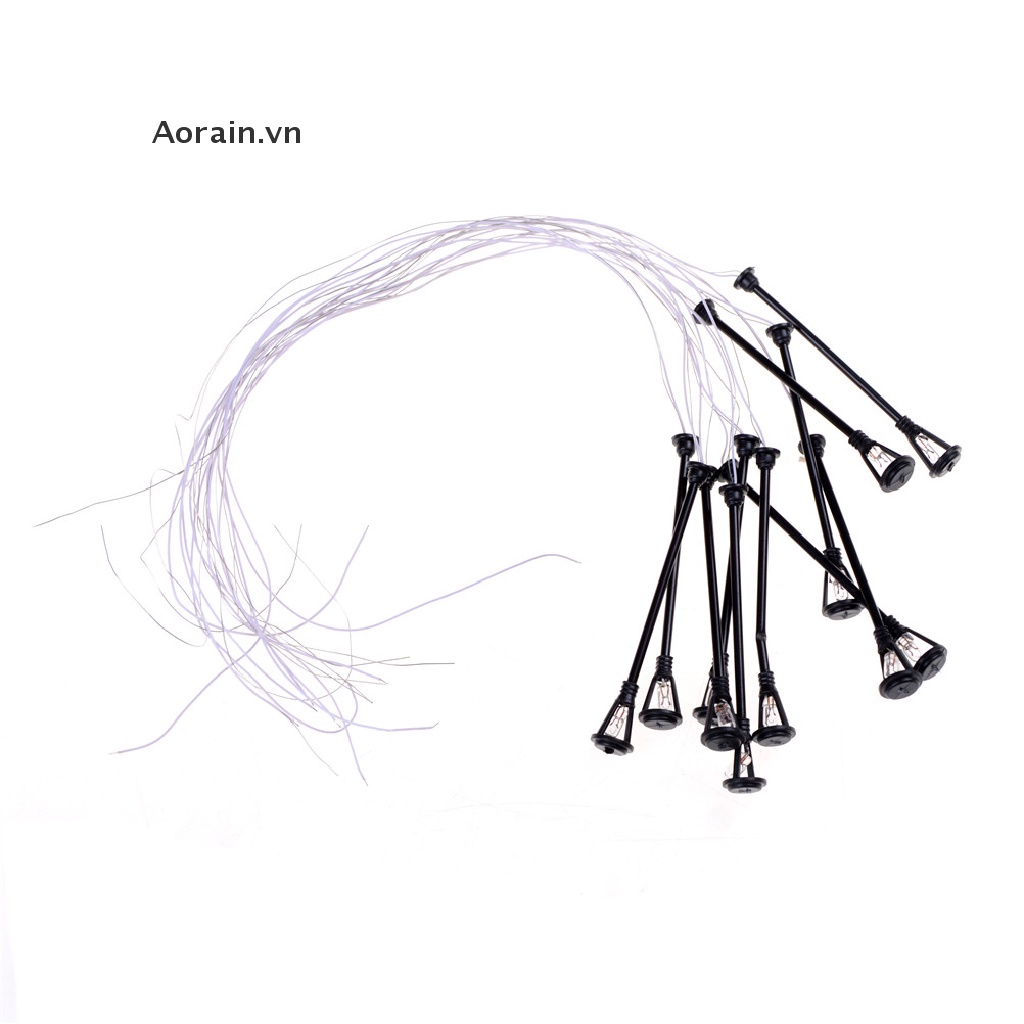 Bộ 10 Mô Hình Đèn Vườn Màu Đen Độc Đáo