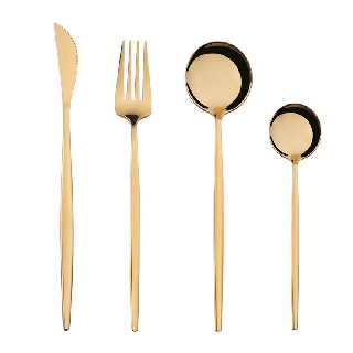 Bộ thìa dao dĩa phong cách Châu Âu Màu Gold