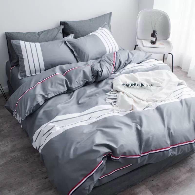 Bộ chăn ga gối Cotton Poly TKN STORE ,Drap giường Hàn Quốc miễn phí bo chun ga giường bọc đệm