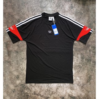 (CAMBO XUẤT XỊN) Áo thun das đen logo tay đỏ 1310 Team Signature Trefoil