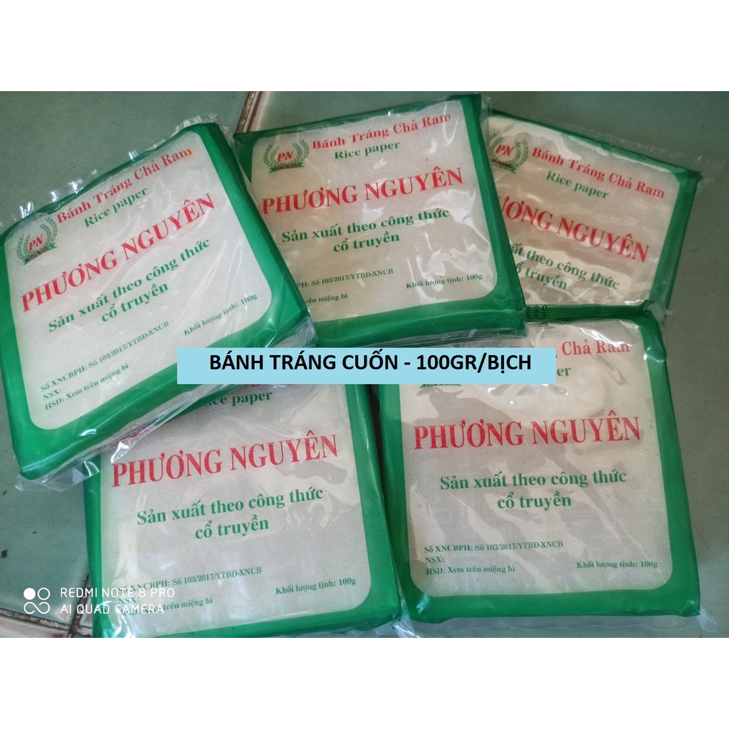100GR/BỊCH BÁNH TRÁNG CUỐN CHẢ RAM CHẤT LƯỢNG LOẠI 1 - BÁNH DỄ CUỐN HÀNG CHÍNH HÃNG