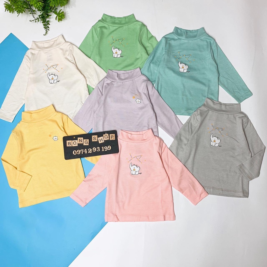 Áo rời dài tay giữ nhiệt cổ 3p Chaang vải cotton mềm mịn co giãn giữ ấm cho bé 6- 36 tháng