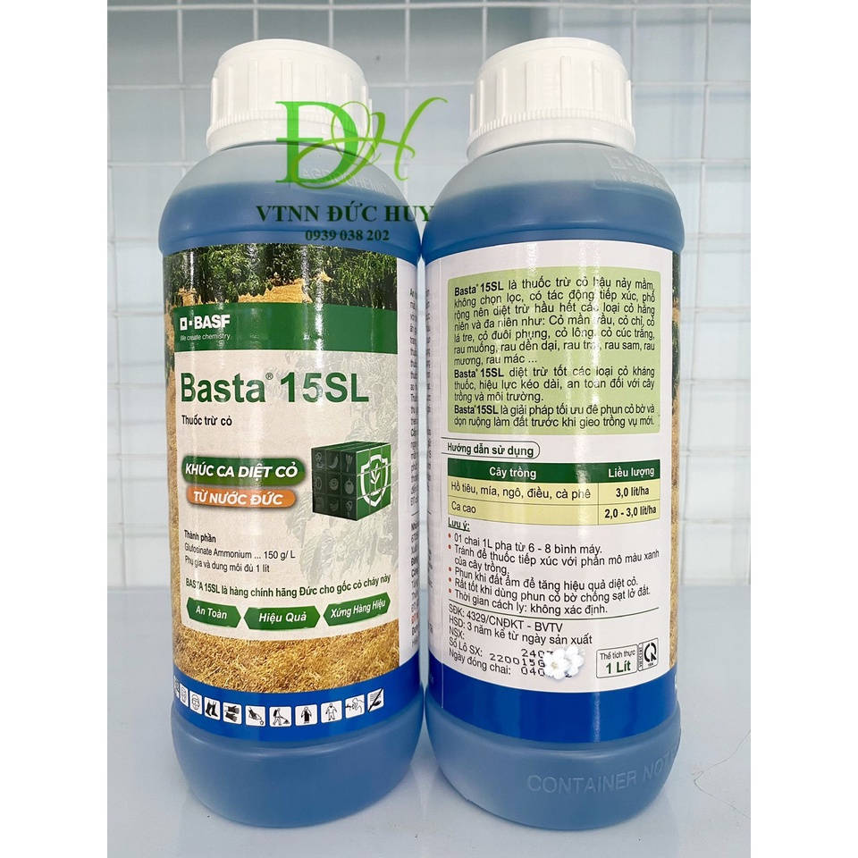 Cỏ Basta 15SL chai 1 lít - Bayer - Cỏ sinh học thế hệ mới