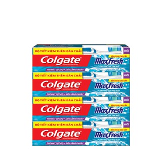 Combo 4 hộp Kem đánh răng Colgate MaxFresh Bạc hà 230g