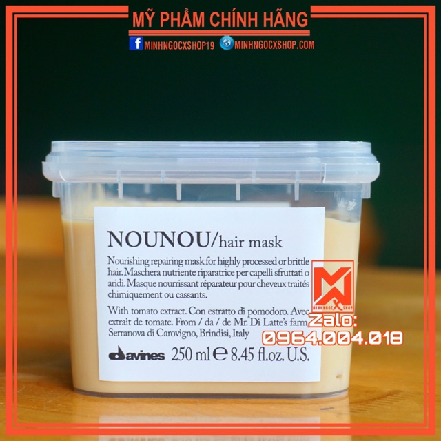 ✅ DAVINES-CHÍNH HÃNG ] KEM Ủ TÓC PHỤC HỒI HƯ TỔN DAVINES NOUNOU HAIR MASK 250ML | BigBuy360 - bigbuy360.vn