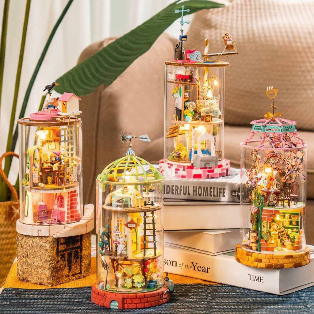 Đồ Chơi Lắp Ráp Bằng Gỗ 3D Mô Hình Nhà Tí Hon Robotime Series Mysterious World (Glass Minimature) DS001 - DS004